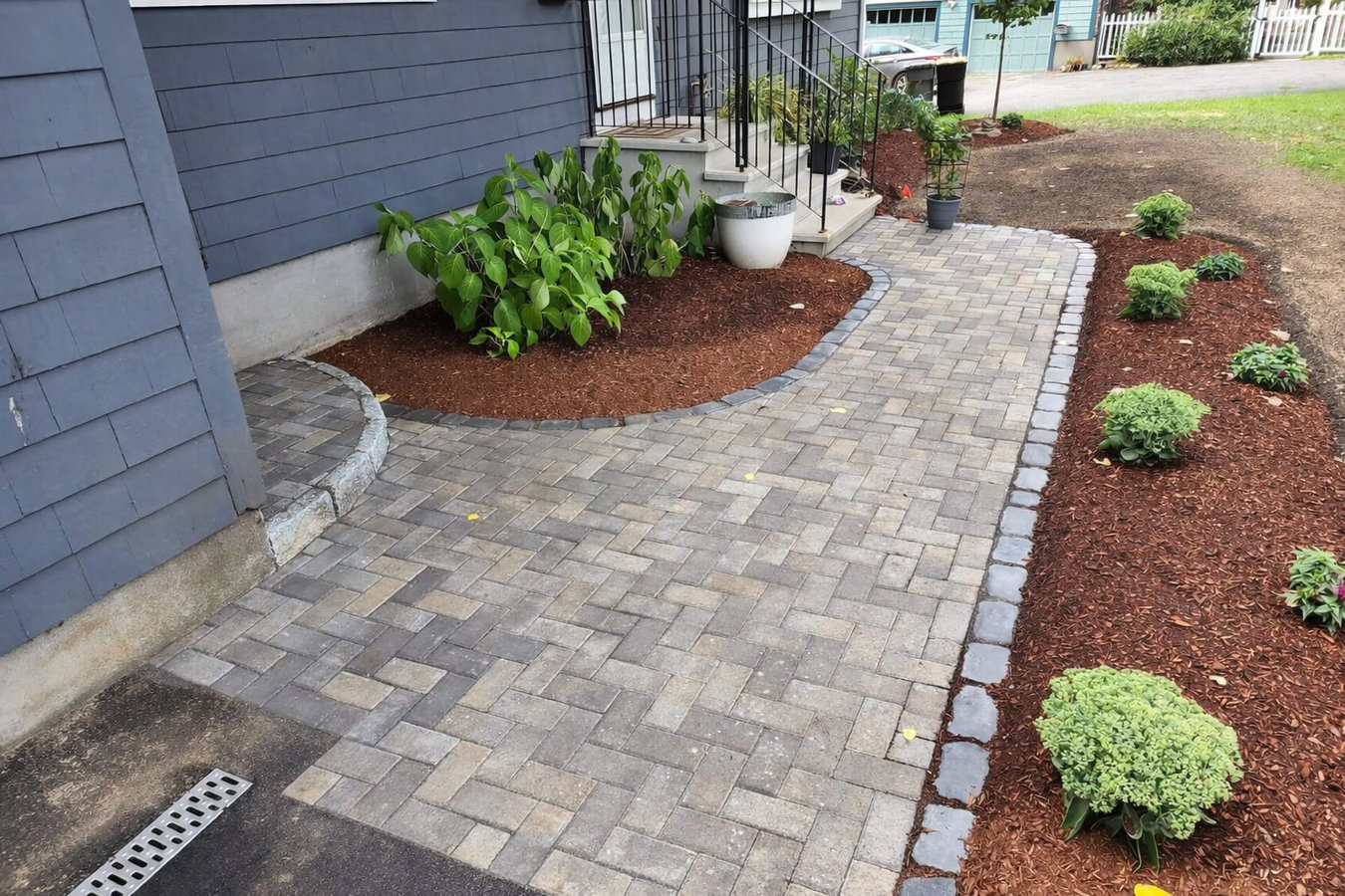 Concrete patio construction in South Windsor, CT